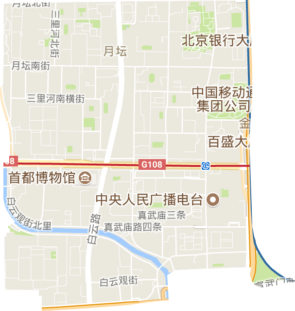 月坛街道电子地图