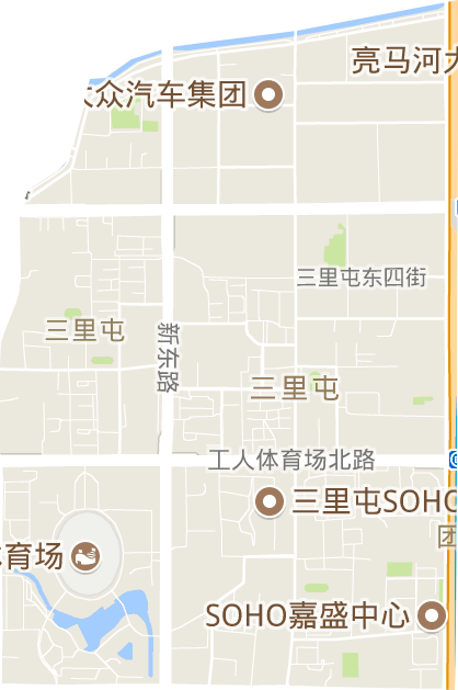 三里屯街道电子地图