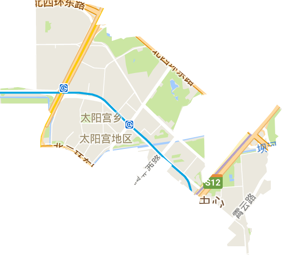 太阳宫地区办事处电子地图