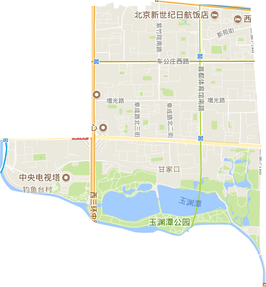 甘家口街道电子地图