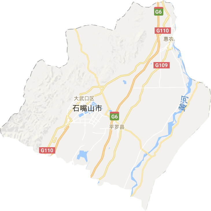 石嘴山市电子地图