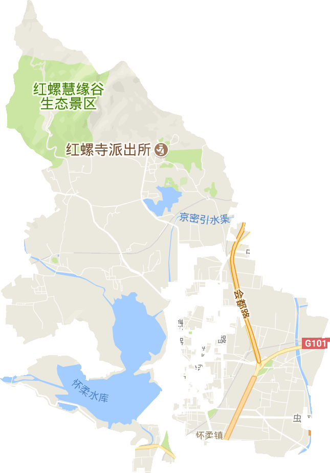 怀柔地区办事处电子地图