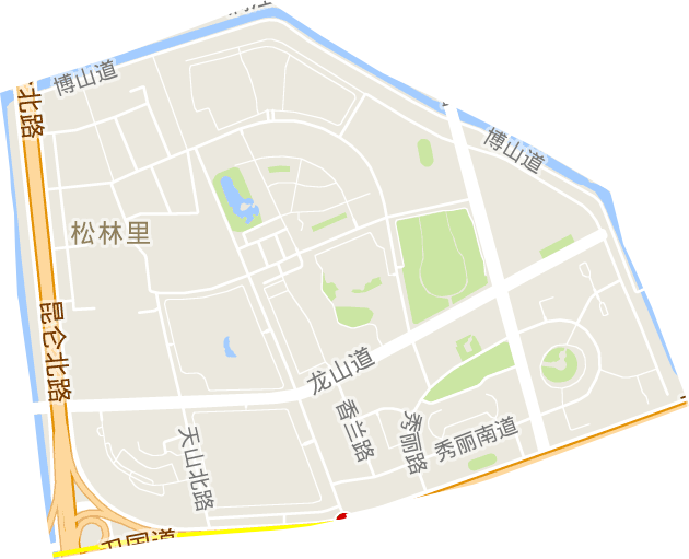 鲁山道街道电子地图
