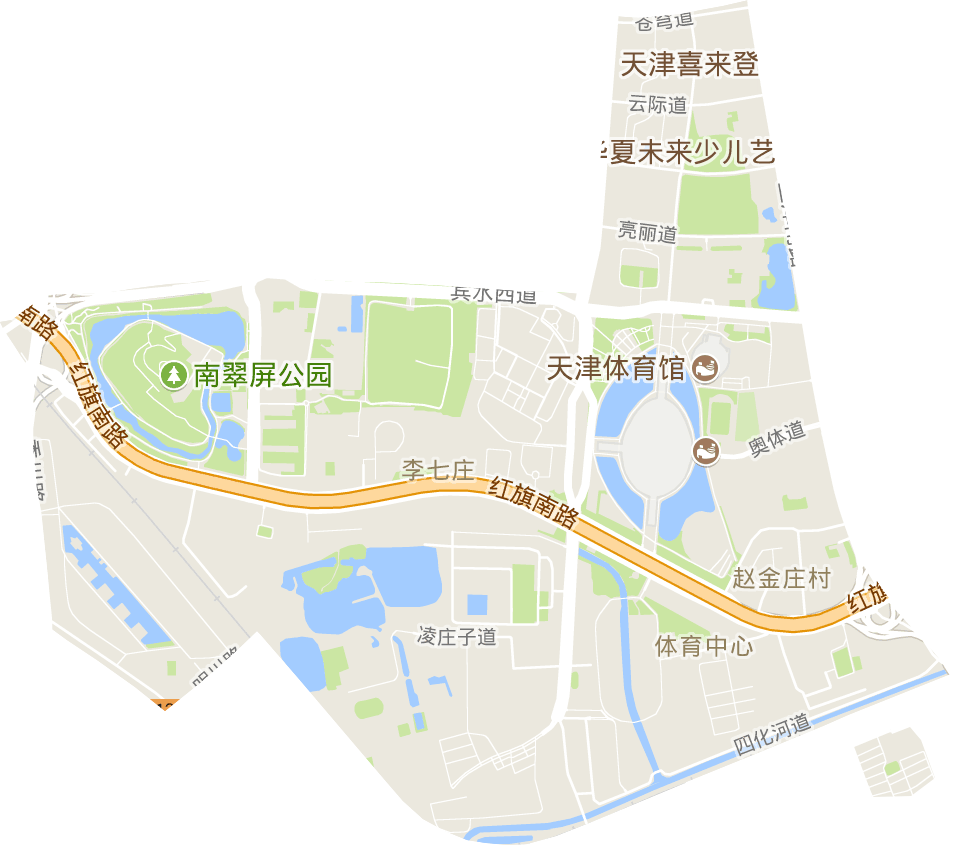 体育中心街道电子地图