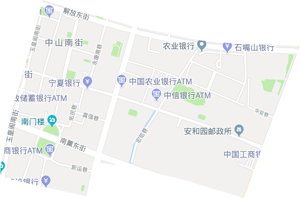 中山南街街道电子地图