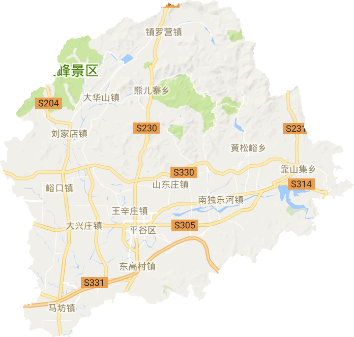 平谷区电子地图
