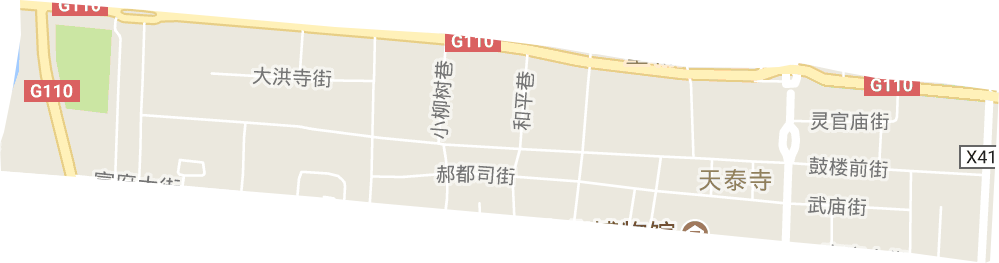 天泰寺街道电子地图