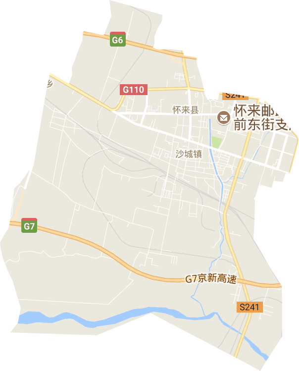 沙城镇电子地图