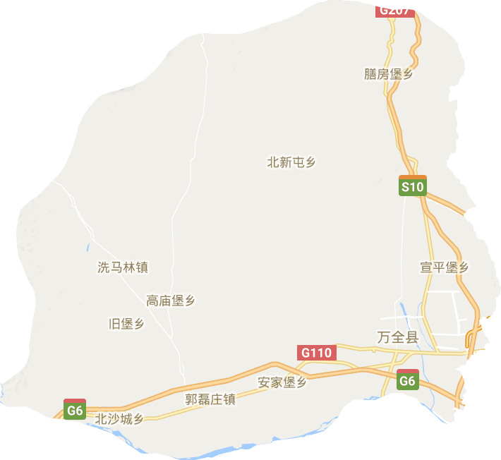 万全区电子地图