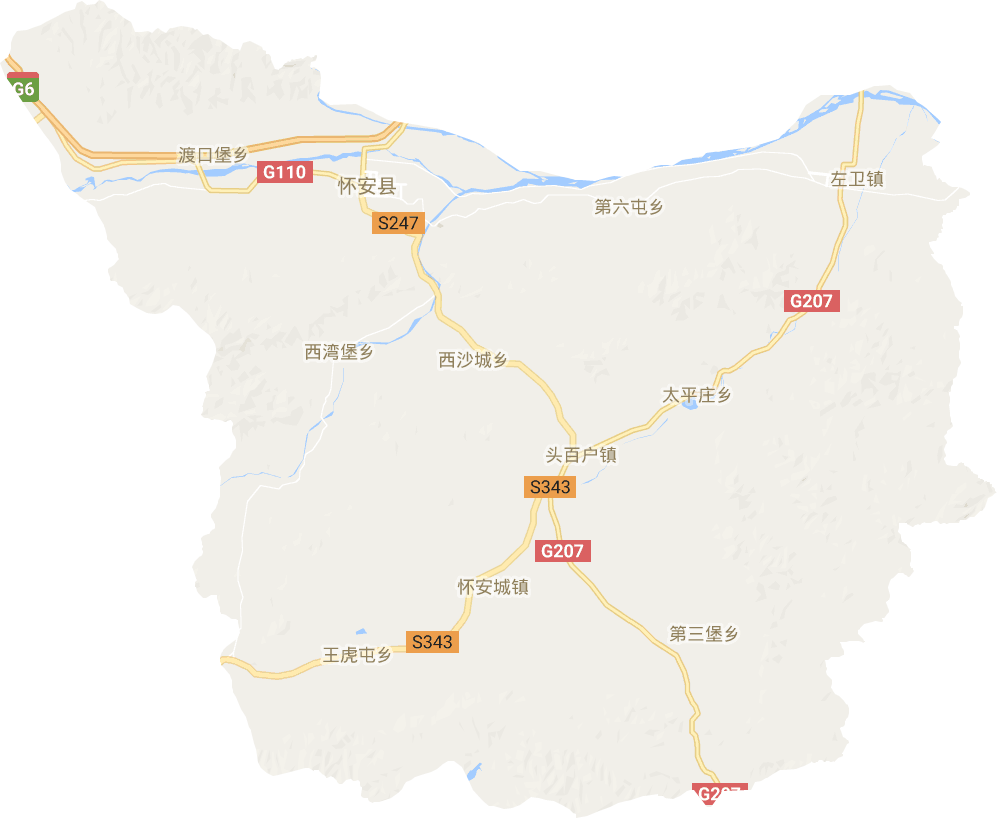 怀安县电子地图