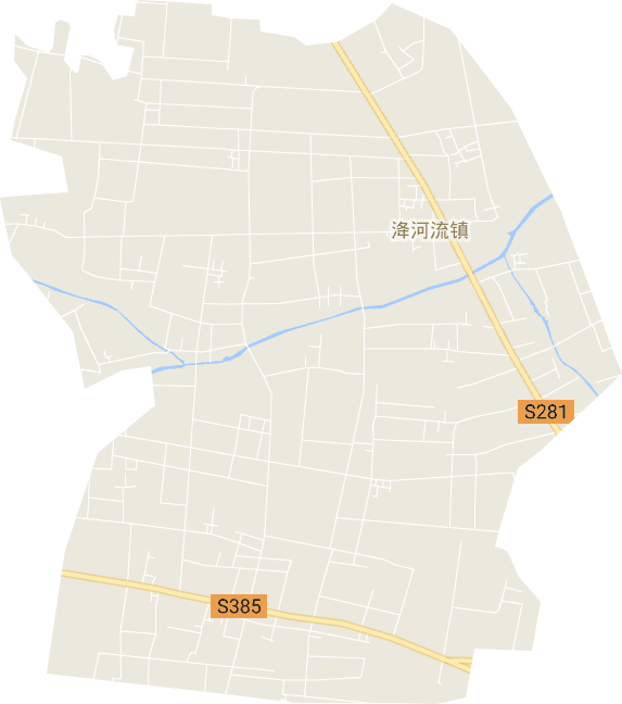 洚河流镇电子地图