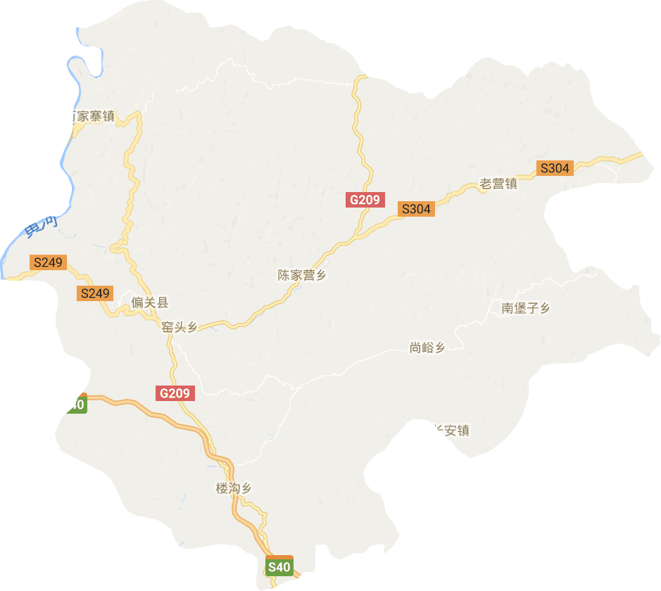 偏关县电子地图