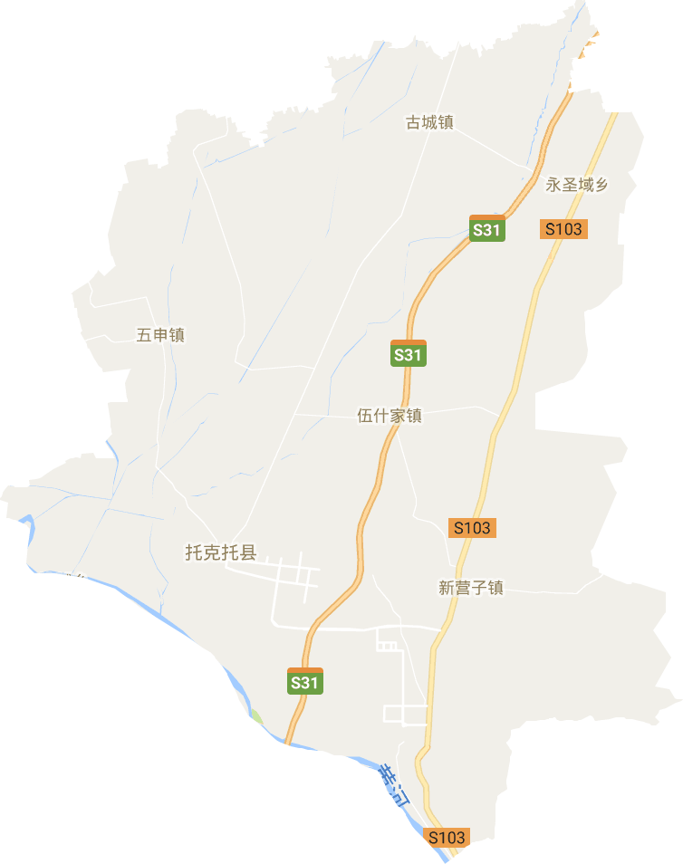 托克托县电子地图