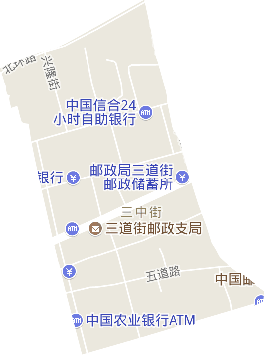 三中街街道电子地图