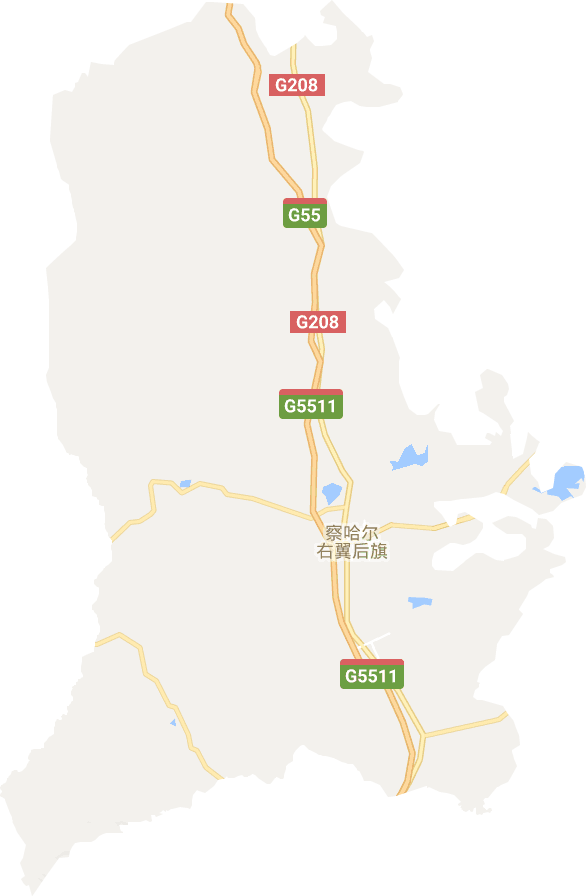 察哈尔右翼后旗电子地图