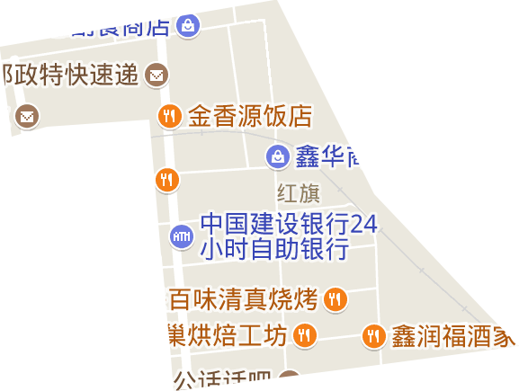 红旗街道电子地图
