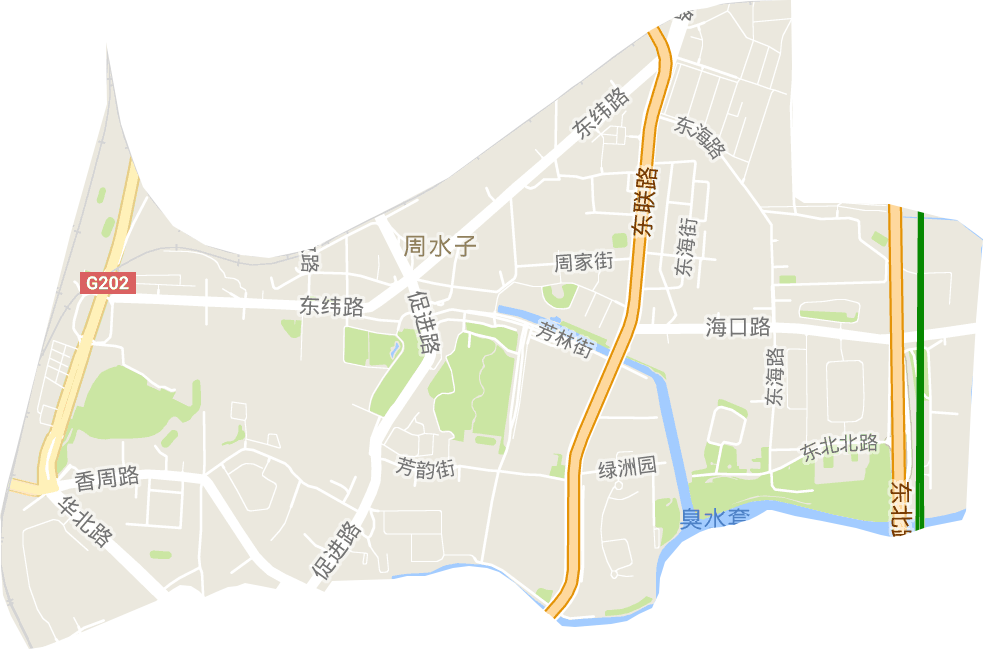 周水子街道电子地图