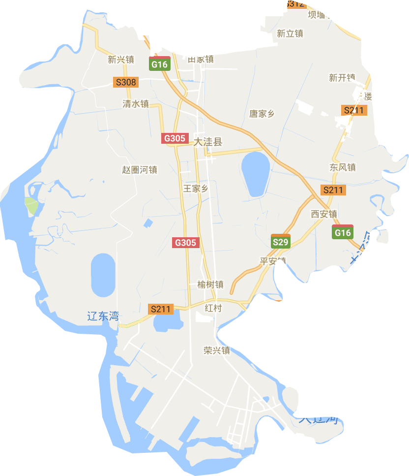 大洼区电子地图