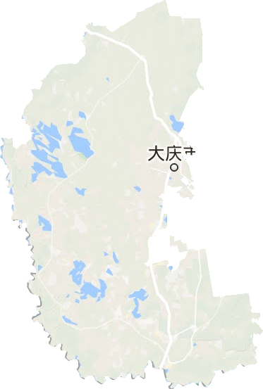 大庆市地形地图