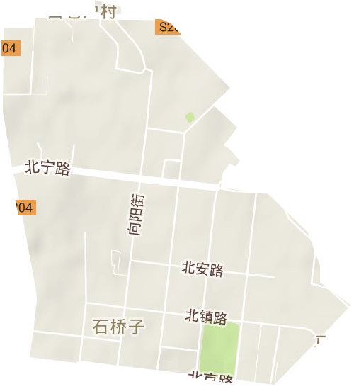 石桥子街道地形地图