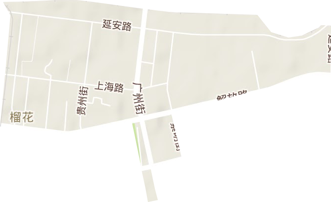 榴花街道地形地图