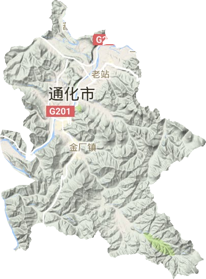 东昌区地形地图