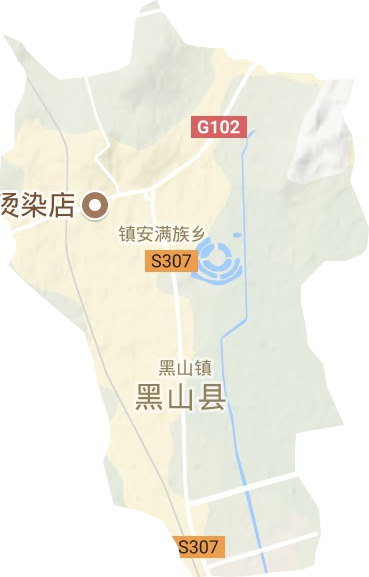 黑山街道地形地图
