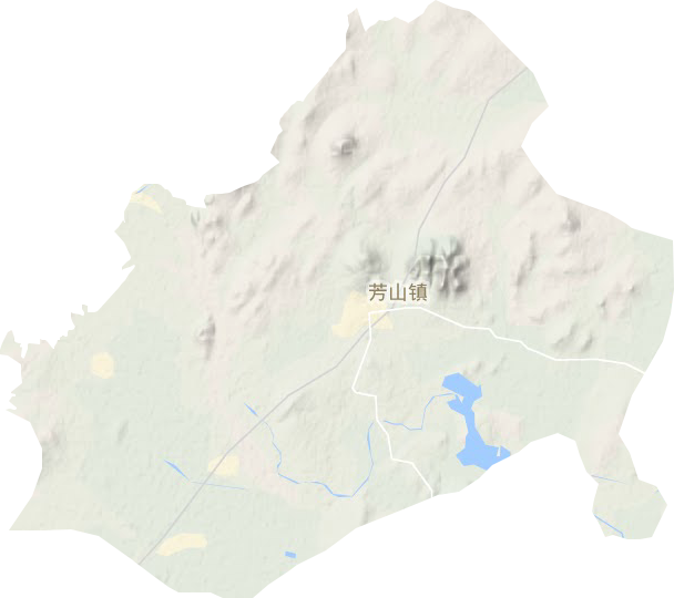 芳山镇地形地图