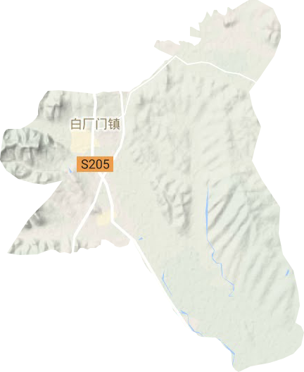 白厂门镇地形地图