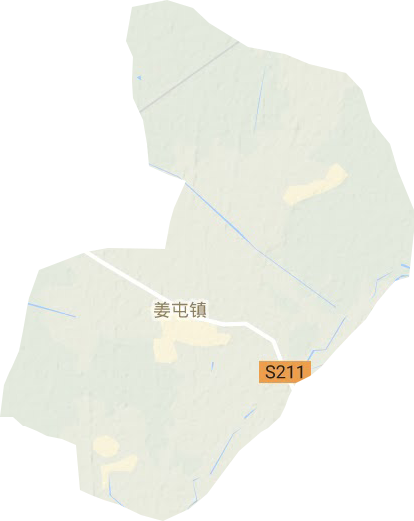 姜屯镇地形地图