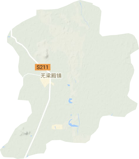 无梁殿镇地形地图