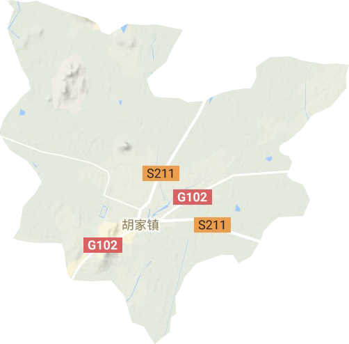 胡家镇地形地图