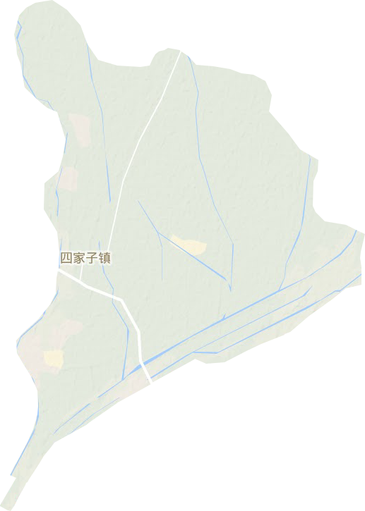 四家子镇地形地图