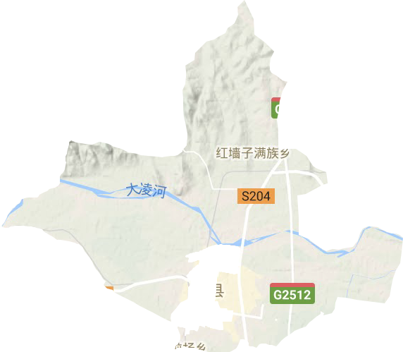 城关街道地形地图