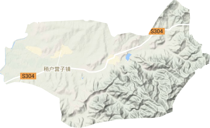 稍户营子镇地形地图