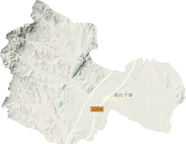 高台子镇地形地图