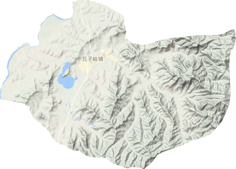 瓦子峪镇地形地图