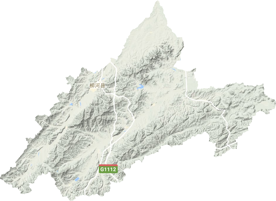 柳河县地形地图