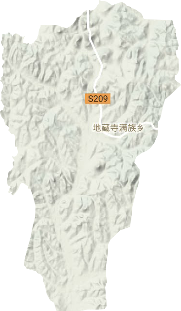 地藏寺满族乡地形地图