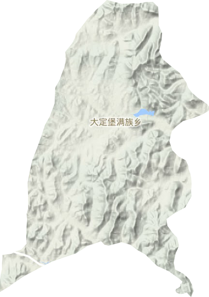 大定堡满族乡地形地图
