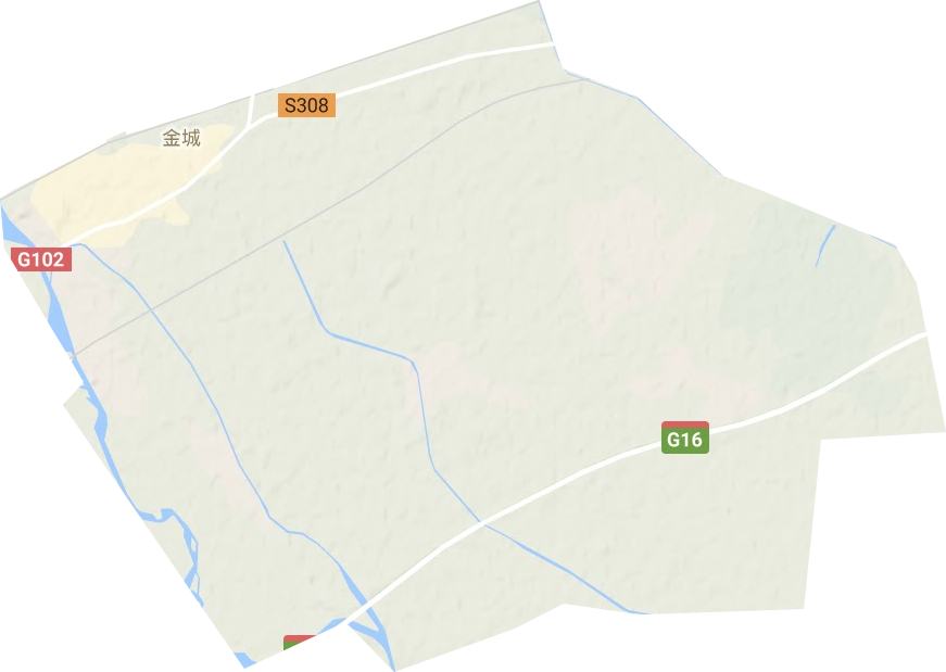 金城街道地形地图