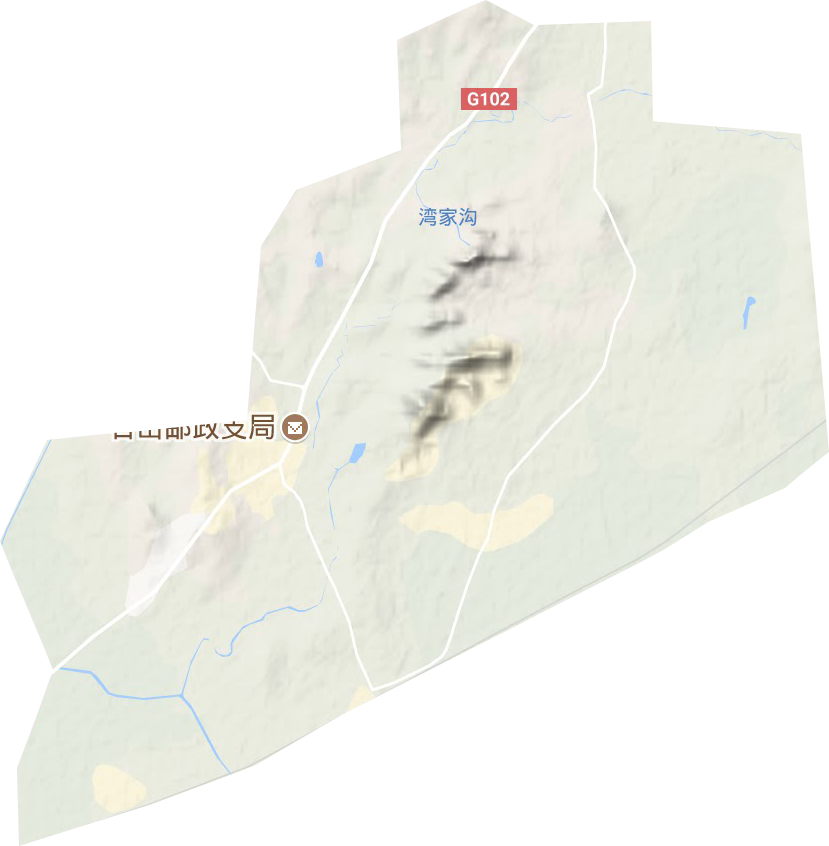 石山镇地形地图