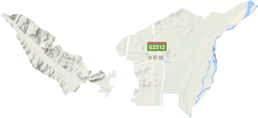 余积镇地形地图