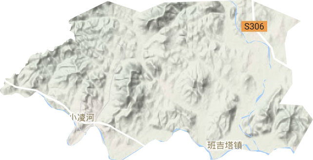 班吉塔镇地形地图