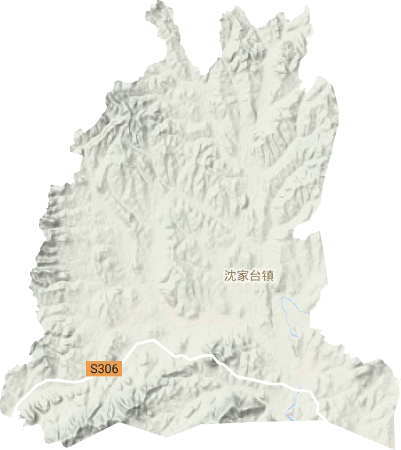 沈家台镇地形地图