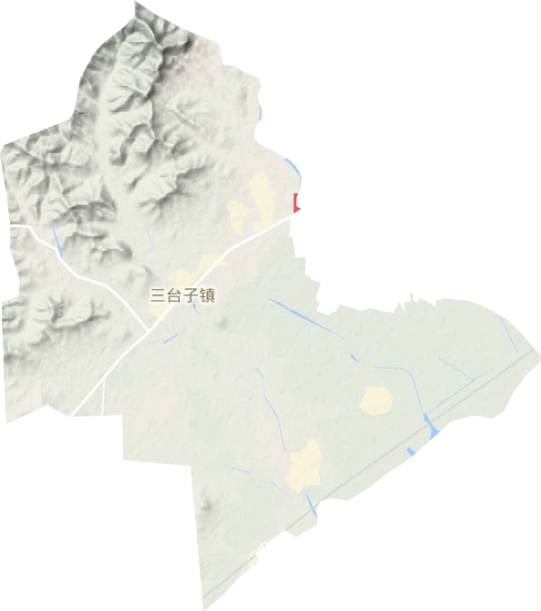 三台子镇地形地图