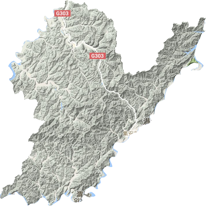 集安市地形地图