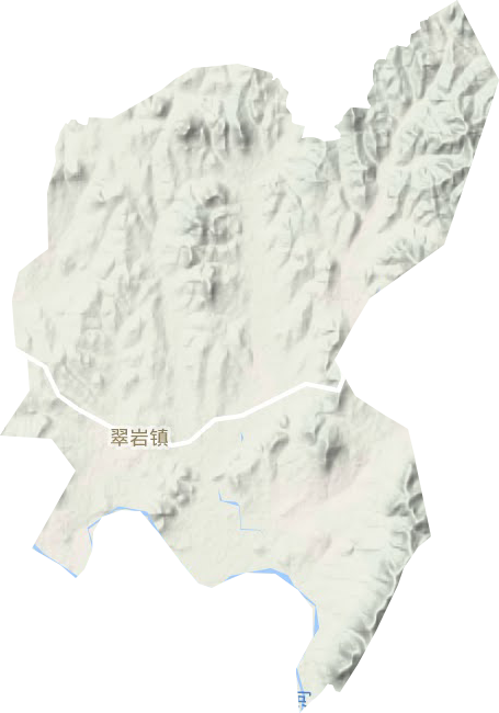 翠岩镇地形地图