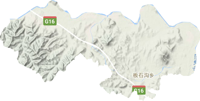 板石沟乡地形地图