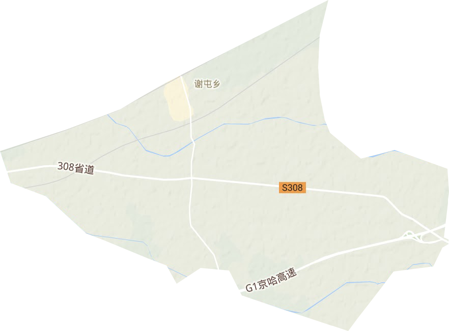谢屯乡地形地图